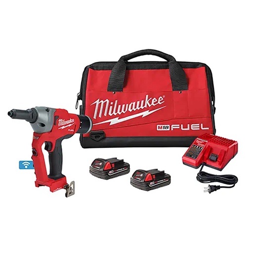 [RX1-12-05642] Milwaukee M18 Fuel 1/4 Blind Rivet Tool With One-Key Kit