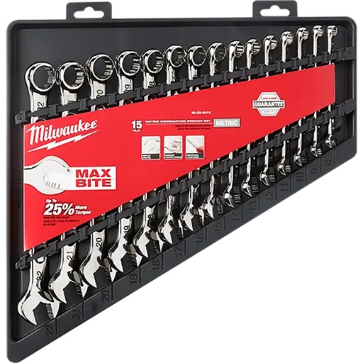 [RX1-12-06221] Milwaukee 15Pc Combination Wrench Set - Metric