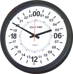 [RX1-13-04860] Zulu Time 24Hr Wall Clock