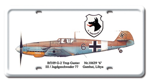 [RX1-13-08183] G2 Trop Gustav Metal License Plate 12X6