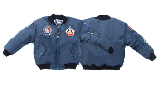 [RX1-13-12903] Space Shuttle Jacket Blue 5 Patch 2T