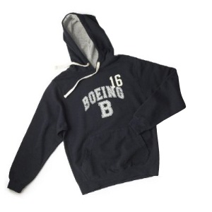 [RX1-14-02906-S] Boeing Men Hood Swt Navy Small
