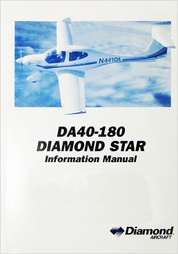 [RX1-14-02924] DIAMOND STR DA40-180 INFORMATION MANUAL