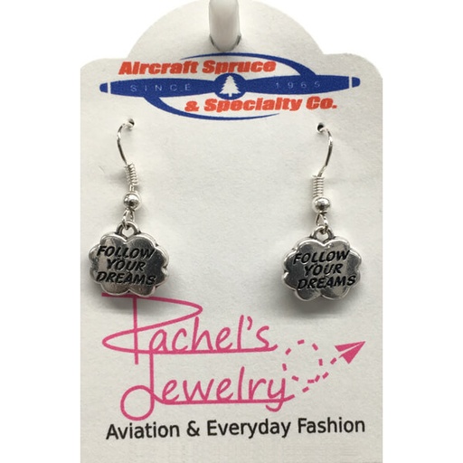[RX1-14-03324] "FOLLOW YOUR DREAMS" EARRINGS