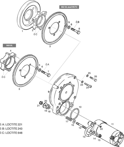 [RX1-15-01581] ROTAX 852-370 STARTER GEAR ADAPTER