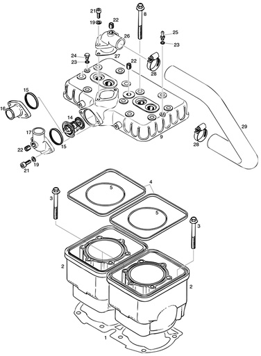 [RX1-15-02845] ROTAX 922-025 WATER OUTLET SOCKET
