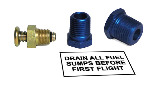 [RX1-05-01893] Wing Tank Fuel Drain Kit