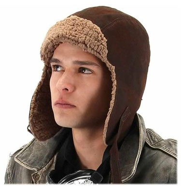 [RX1-13-16785] Lined Aviator Costume Cap